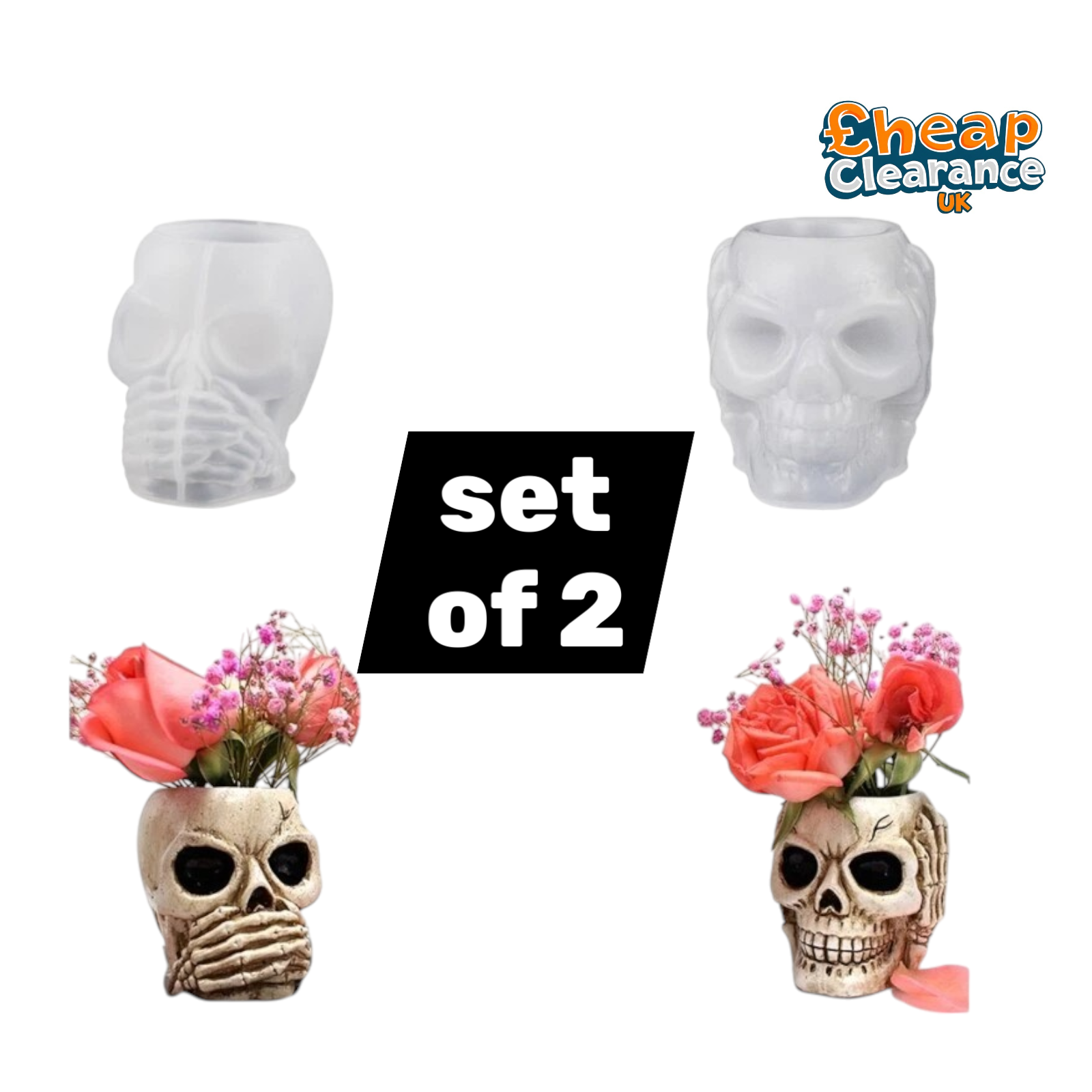 2pk Flowerpot Pen Holder Mold Epoxy Resin Casting Mold Ornament Jewelry Making