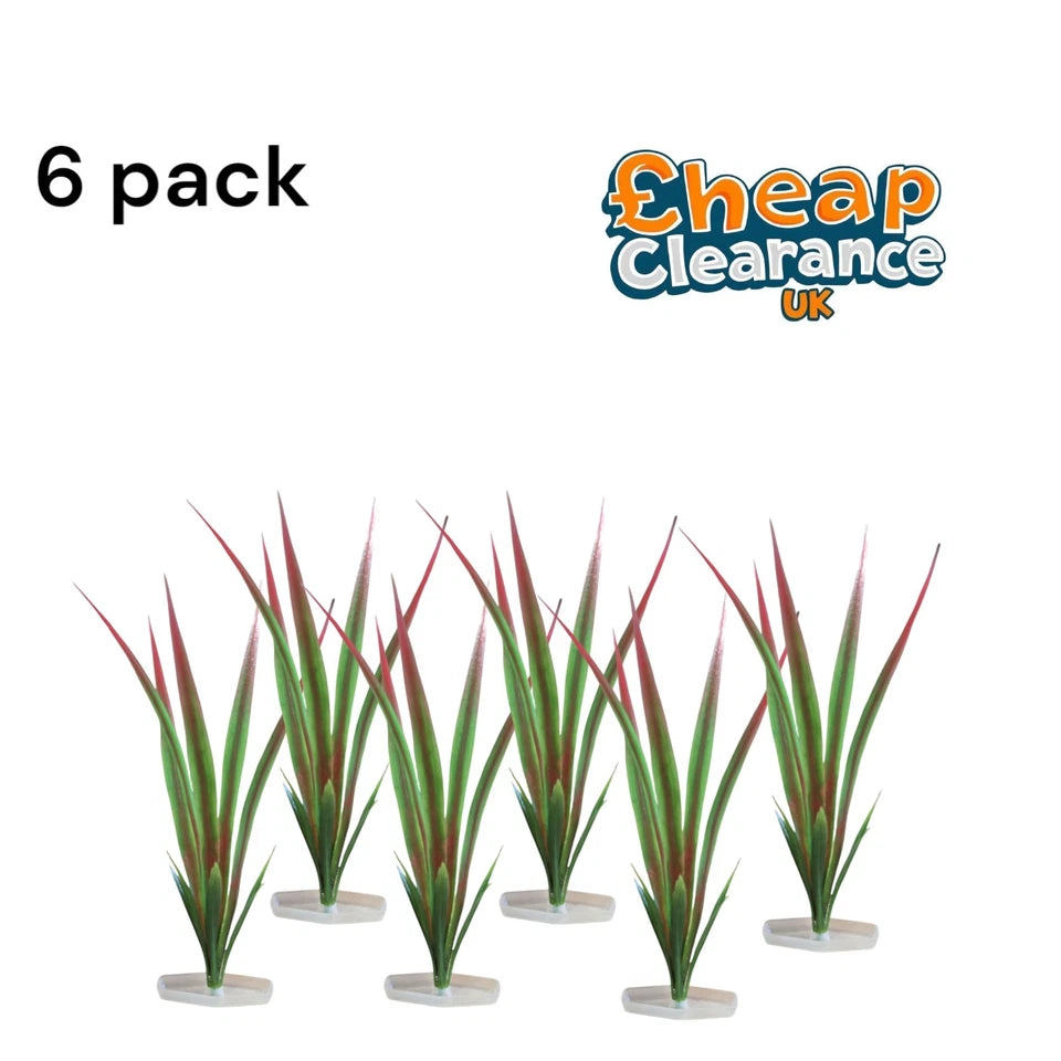 6x Artificial Aquarium Fish Tank Plastic Plant Decoration Ornament Realistic