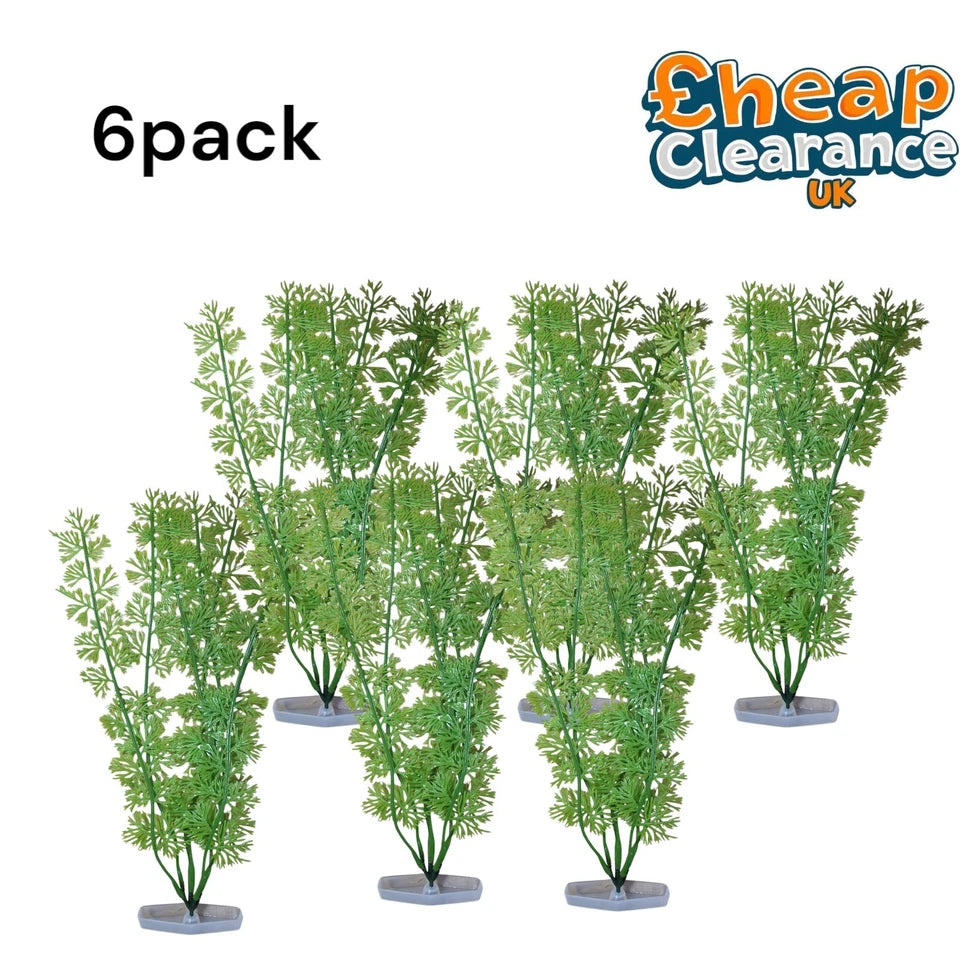 6x Artificial Aquarium Fish Tank Plastic Plant Decoration Ornament Realistic
