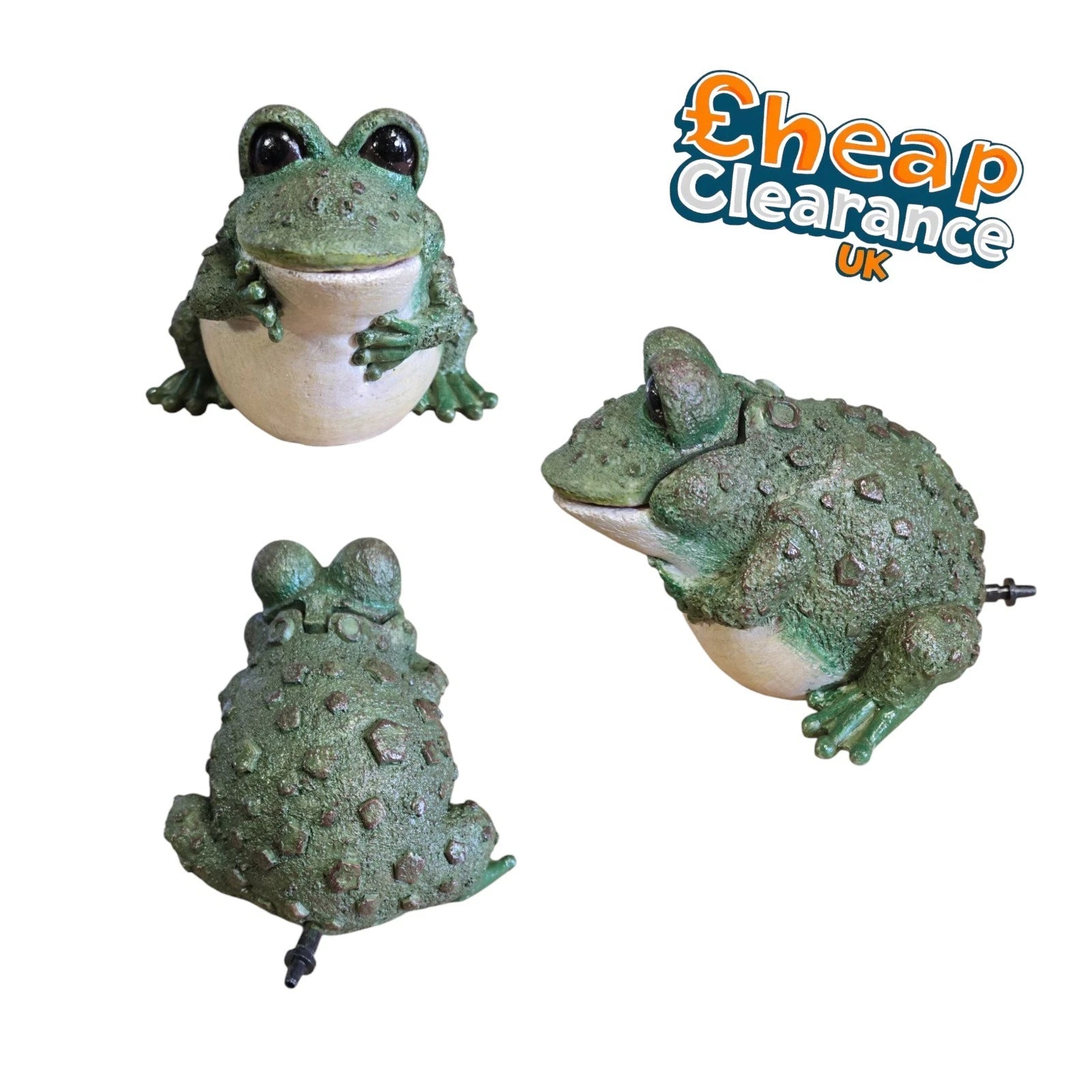 Aquarline Air Operated Realistic Frog Aquarium Fish Tank Decor Ornament