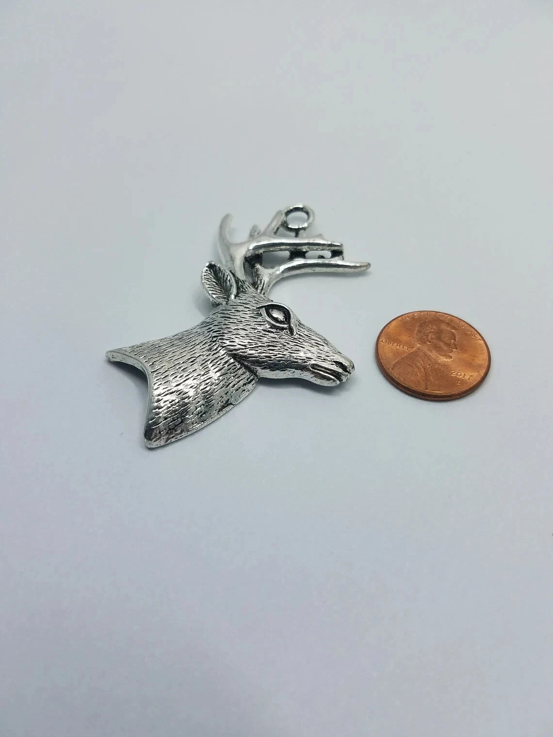 1PCS H-5cm Accessories Deer Head Alloy Pendant Charm Jewelry Making Pendants
