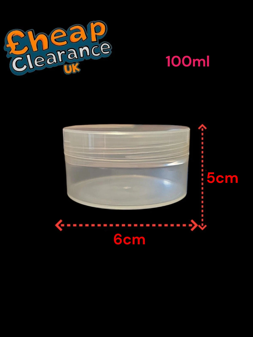 20PK PLASTIC STORAGE JARS SCREW TOP LIDS 100ml Craft/DIY Cosmetics etc BIG SALE