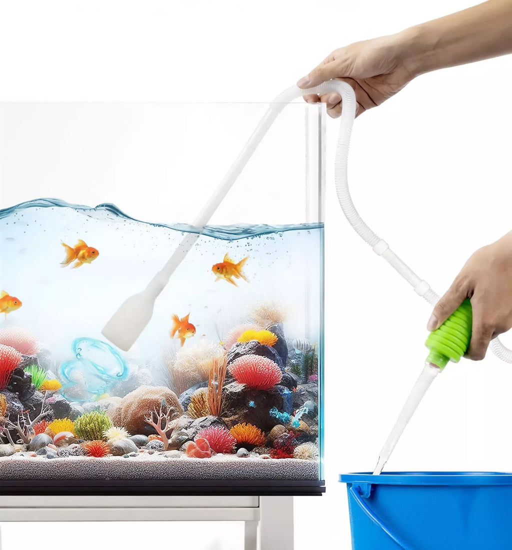 Luigi's Syphon Fish Tank Cleaner for Aquarium - Filtered Hand Vacuum Syphon Pump