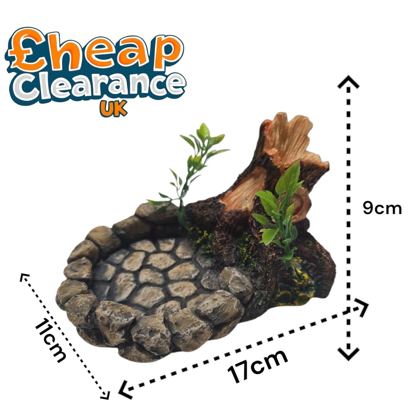 Realistic Water Dish Vivarium Snake Lizard Food Bowl Terrarium Reptile