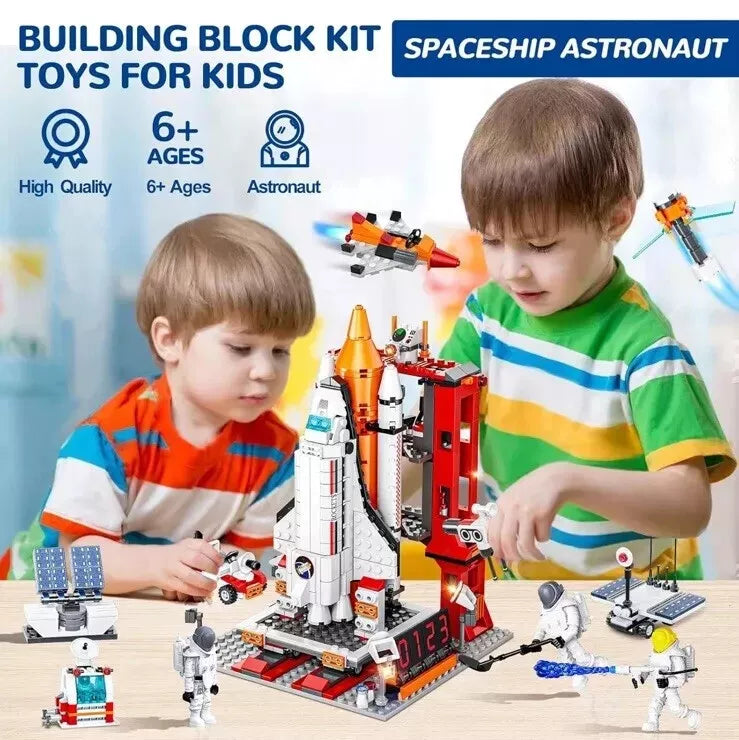 SPACE FLIGHT Space Exploration Shuttle Building Toy, 855pcs