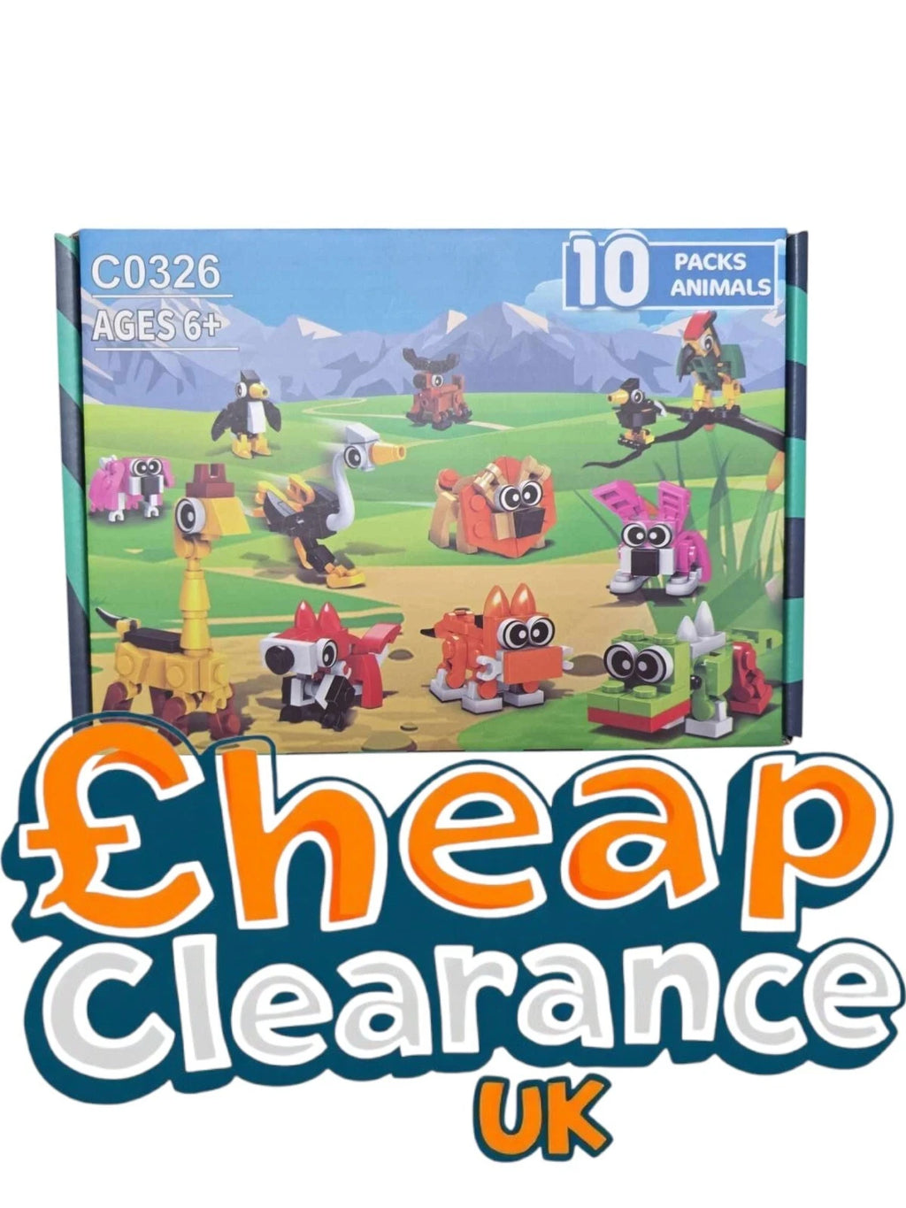 10 pack of Cute Animals Construction Blocks