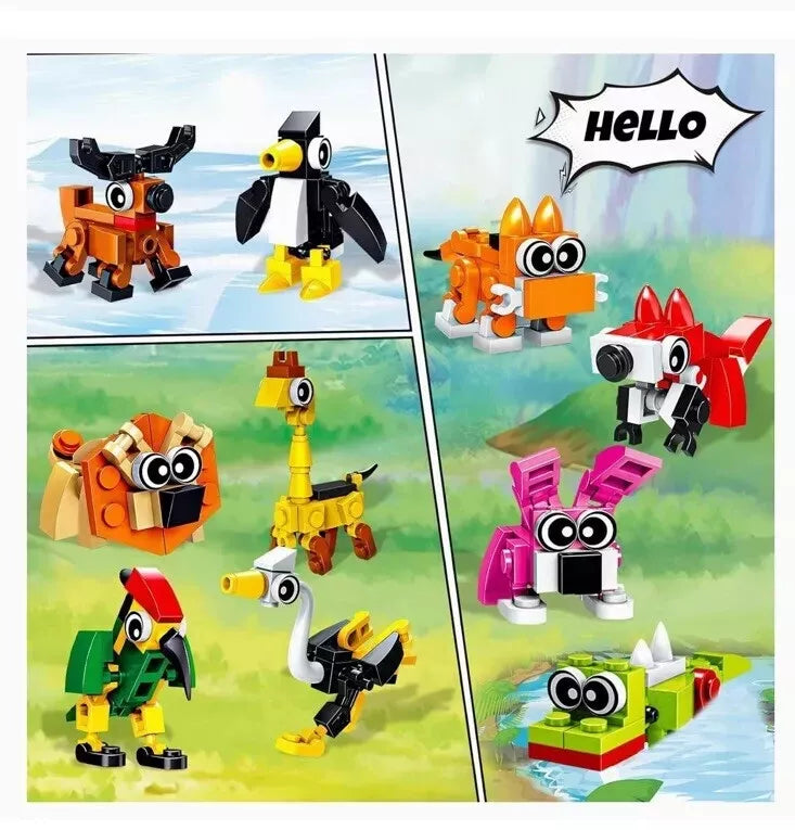 20 pack of Cute Animals Construction Blocks.