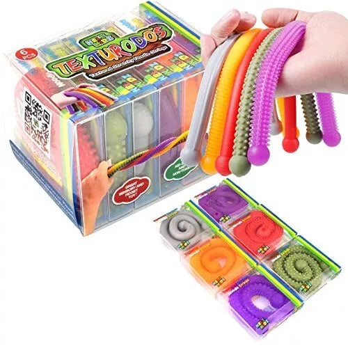 6x KELZ KIDZ Noodle Squishy Pull & Stretch Stress strings Sensory Toy Anxiety