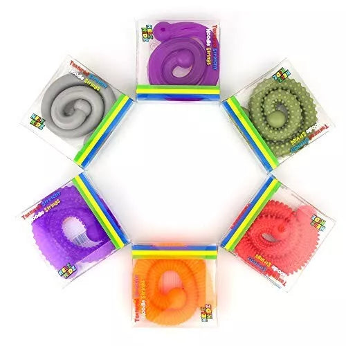 6x KELZ KIDZ Noodle Squishy Pull & Stretch Stress strings Sensory Toy Anxiety