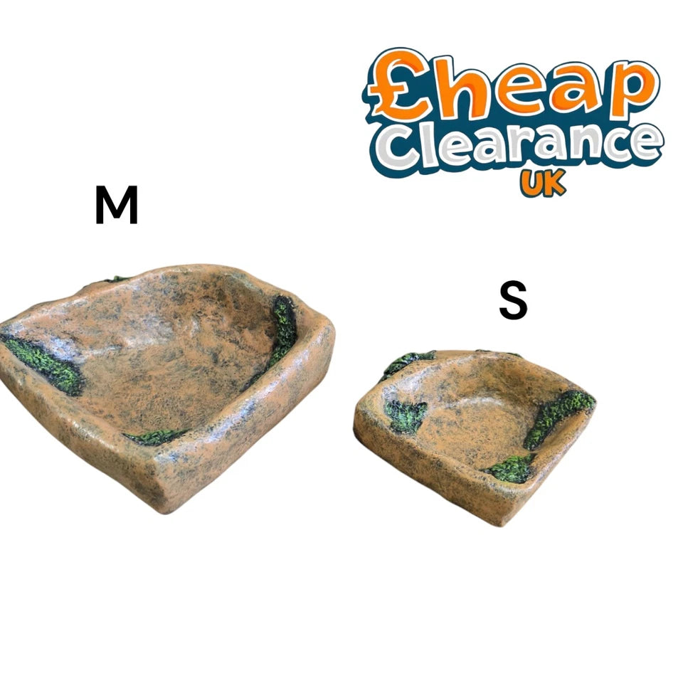 Reptile Water Dish S M Lizard Vivarium Hagen Terrarium Feed Bowl corner BIGSALE