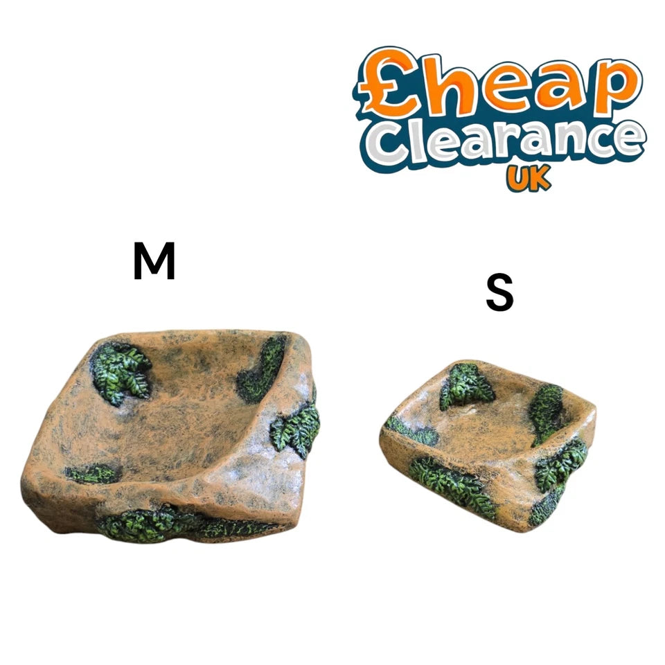 Reptile Water Dish S M Lizard Vivarium Hagen Terrarium Feed Bowl corner BIGSALE
