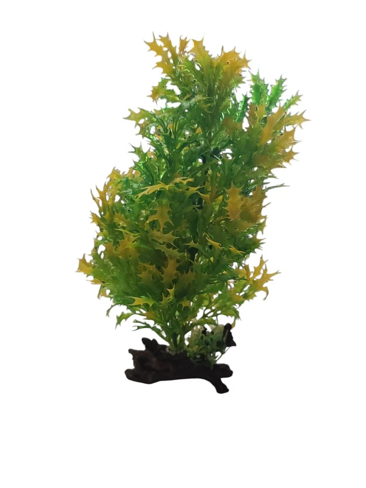 Yellow/Green Aquarium Fish Tank Plant Decoration Ornament 25cm!