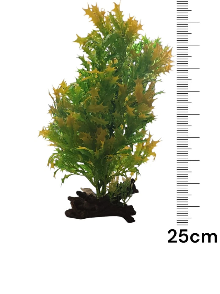 Yellow/Green Aquarium Fish Tank Plant Decoration Ornament 25cm!