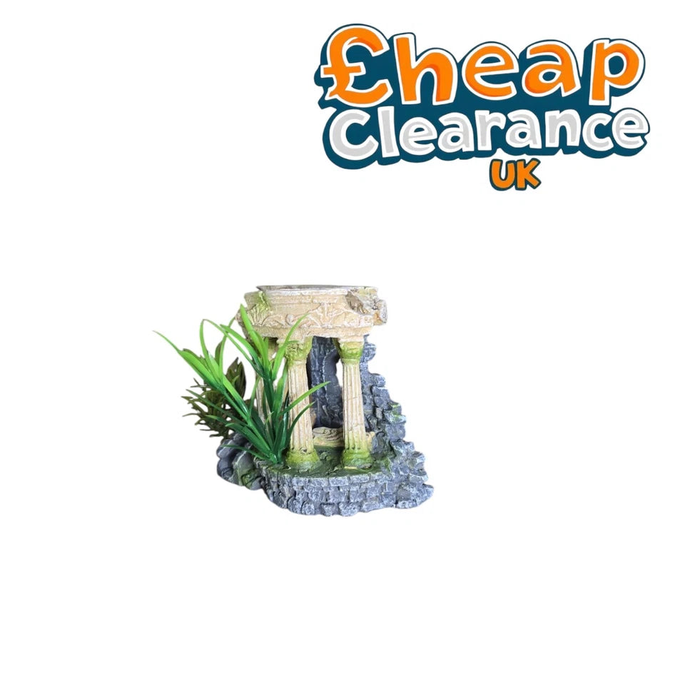 Rome Columns with artificial plants Fish tank ornament aquarium Big sale now on!