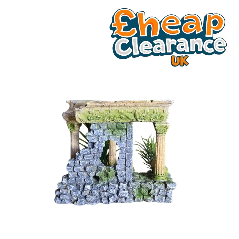 Rome Columns with artificial plants Fish tank ornament aquarium Big sale now on!