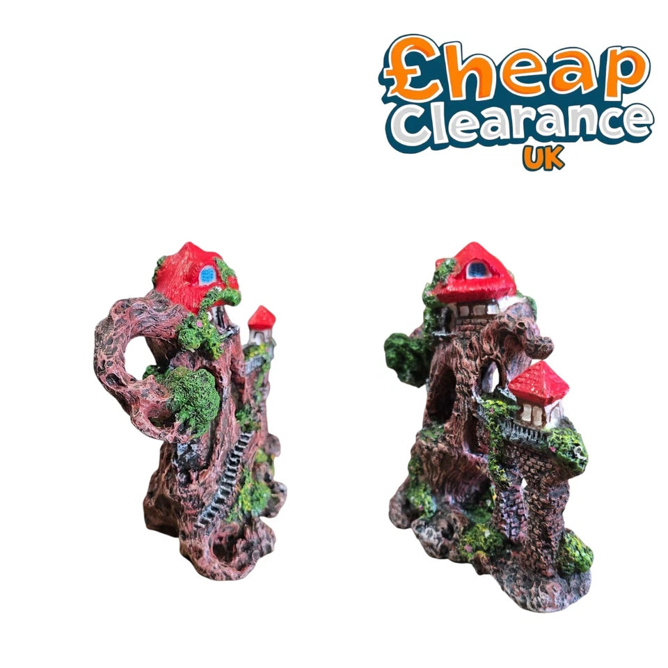 Realistic Red top house Fish tank ornament hide aquarium Big sale now on!