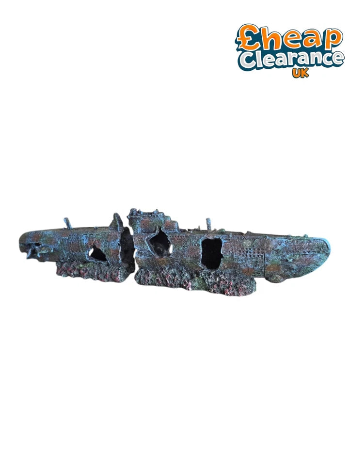 37cm Large Submarine Wreck Aquarium Fish Tank hide Decoration Ornament SALE