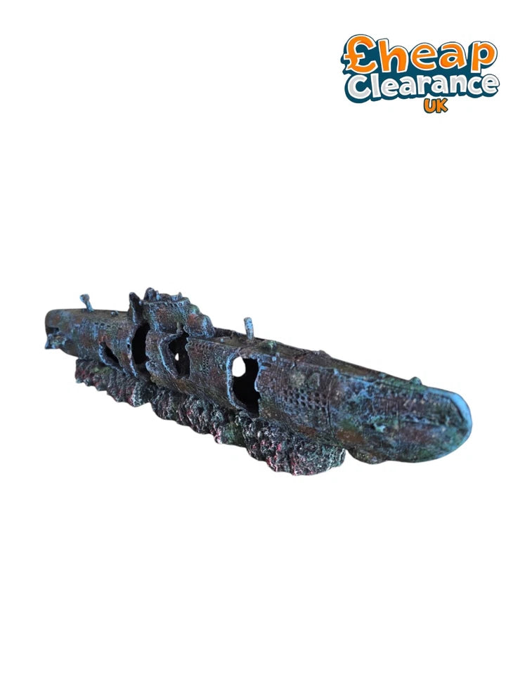 37cm Large Submarine Wreck Aquarium Fish Tank hide Decoration Ornament SALE