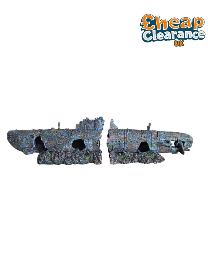 37cm Large Submarine Wreck Aquarium Fish Tank hide Decoration Ornament SALE