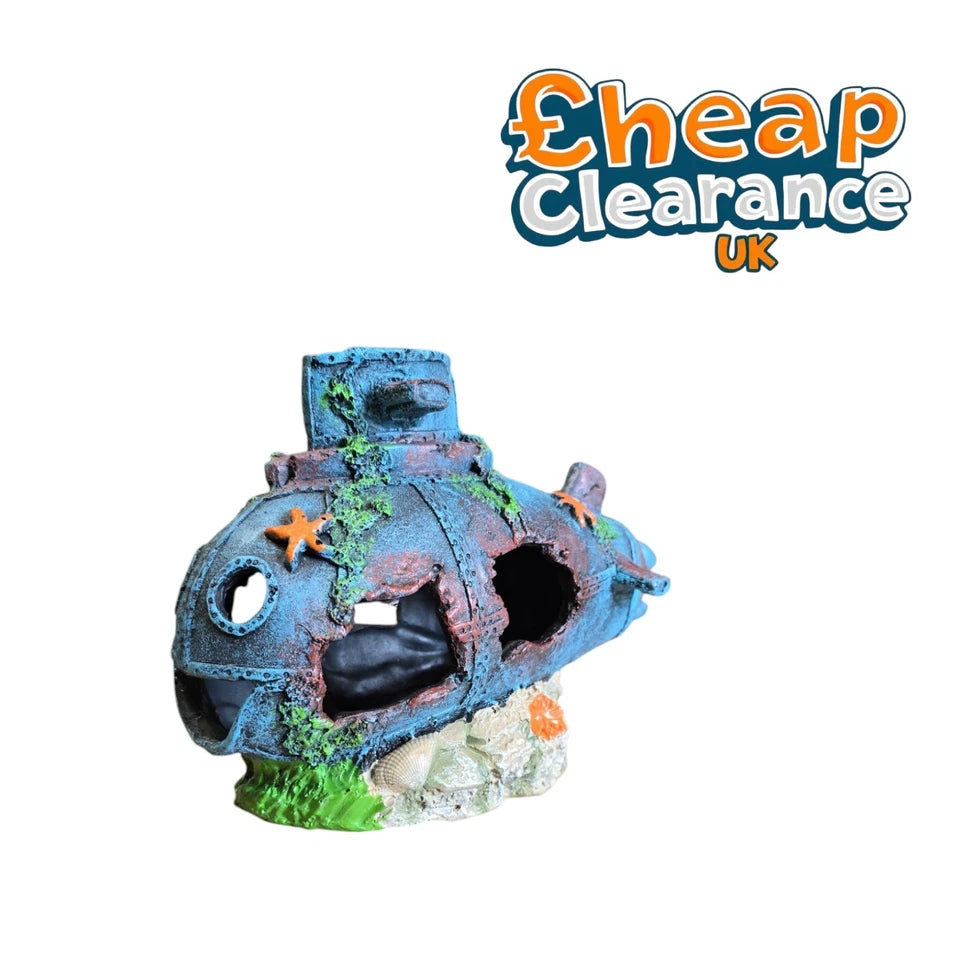 Large Submarine Wreck Hide Fish tank ornament aquarium Only Few Available!