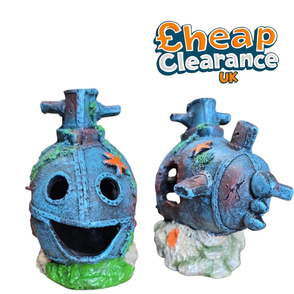 Large Submarine Wreck Hide Fish tank ornament aquarium Only Few Available!