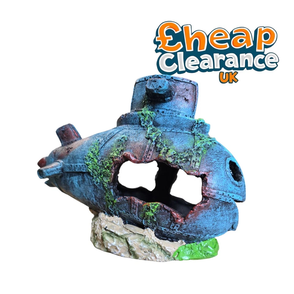 Large Submarine Wreck Hide Fish tank ornament aquarium Only Few Available!