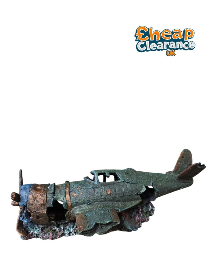 BIG Plane Wreck Hide Fish tank ornament aquarium Only Few Available! 40cm!