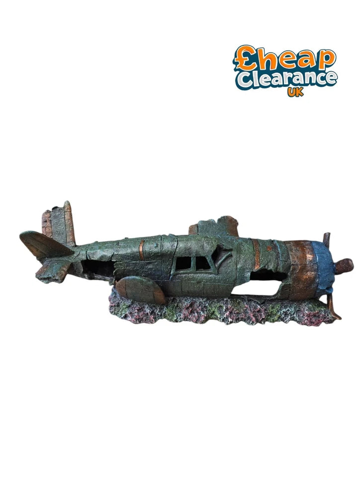 BIG Plane Wreck Hide Fish tank ornament aquarium Only Few Available! 40cm!