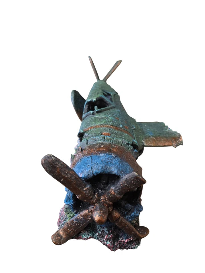 BIG Plane Wreck Hide Fish tank ornament aquarium Only Few Available! 40cm!