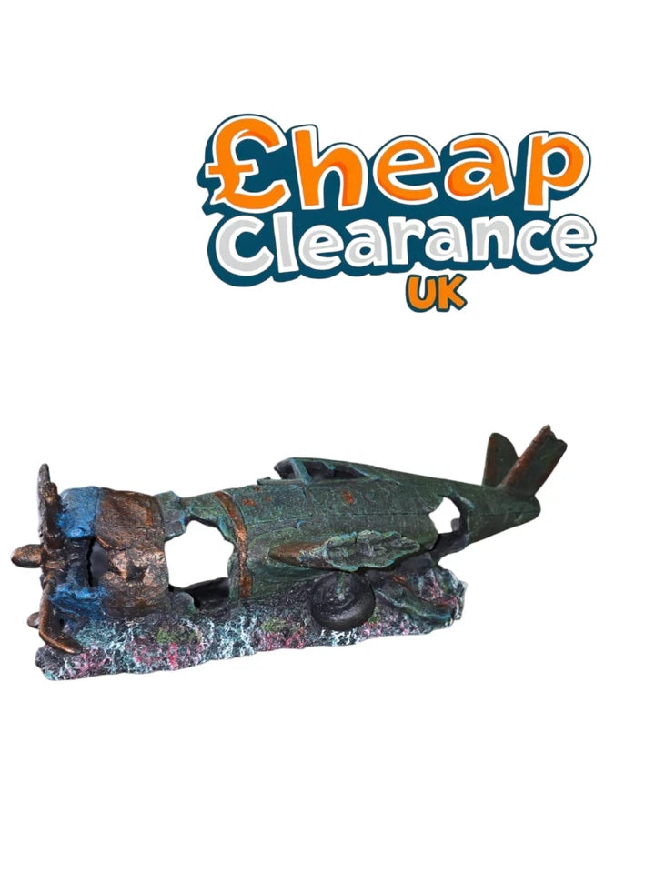 BIG Plane Wreck Hide Fish tank ornament aquarium Only Few Available! 40cm!