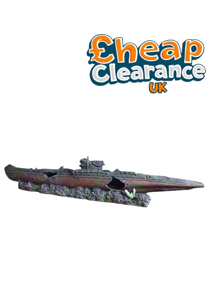 50cm! Large Submarine Wreck Aquarium Fish Tank hide Decoration Ornament SALE
