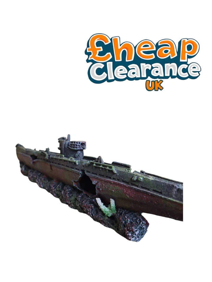 50cm! Large Submarine Wreck Aquarium Fish Tank hide Decoration Ornament SALE