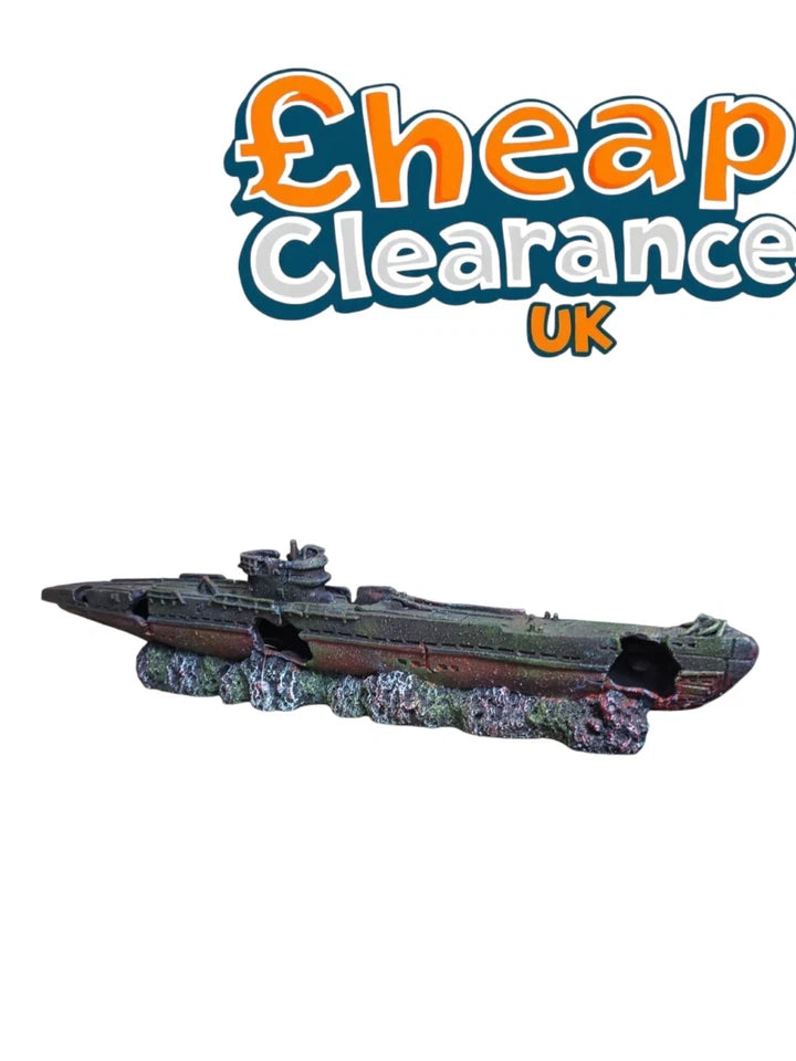 50cm! Large Submarine Wreck Aquarium Fish Tank hide Decoration Ornament SALE