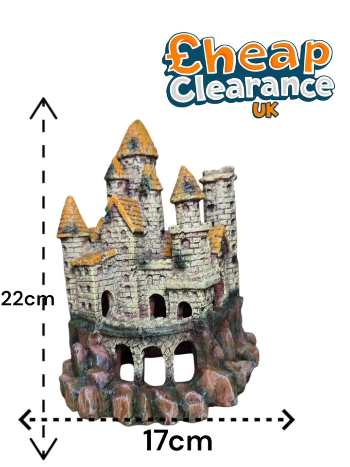 Castle Aquarium Fish Tank hide Decoration Ornament 22*17cm SALE!