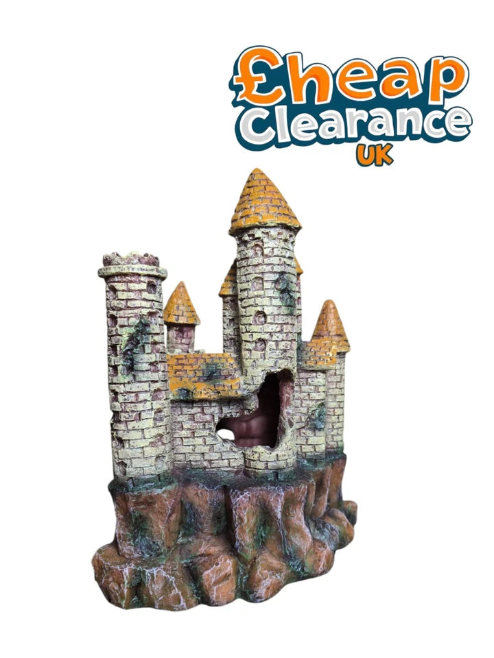 Castle Aquarium Fish Tank hide Decoration Ornament 22*17cm SALE!