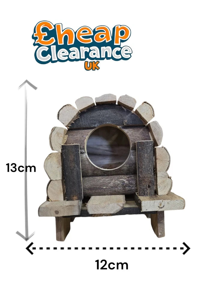 House Cute Hamster Small Animal Wooden Natural House Gerbil Mouse SALE